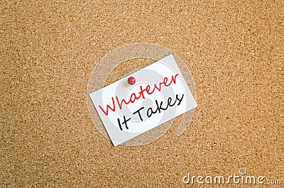 Whatever it takes sticky note concept Stock Photo