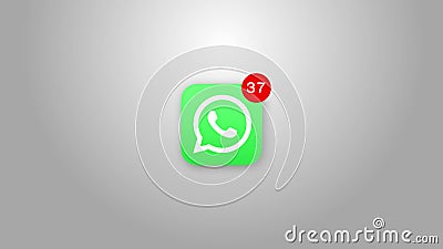 Whats App Messanger Icon with Counter Likes, Followers. Instagram 4K 3D Green  Screen Loop Animation. Stock Footage - Video of interface, community:  199159732