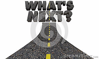 Whats Next Question Road Future Course Stock Photo