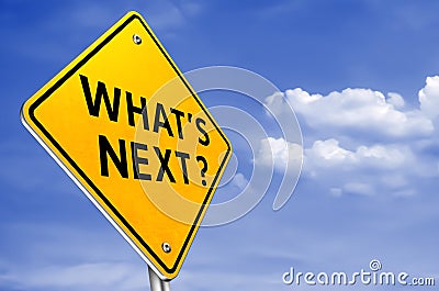 Whats next question for your next step Stock Photo