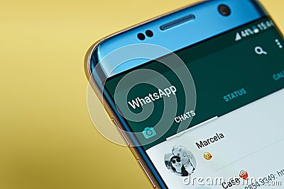 Whatsapp application menu Editorial Stock Photo