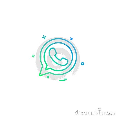 Whatsapp icon design vector Vector Illustration