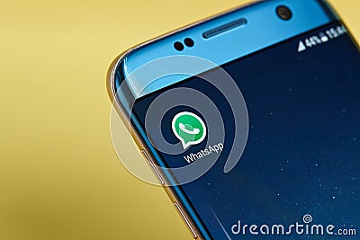 Whatsapp messenger application icon Editorial Stock Photo