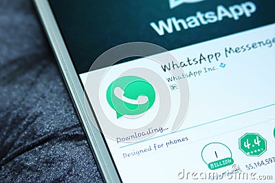 Whatsapp messenger mobile app Editorial Stock Photo