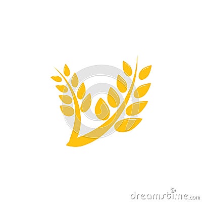 Wheat agriculture graphic design template vector illustration Vector Illustration