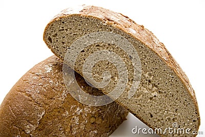 Wheat bread halves Stock Photo