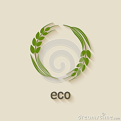 Wheat eco symbol Vector Illustration