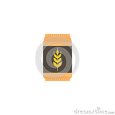 Wheat flour bag icon Vector Illustration