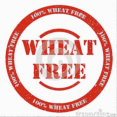 Wheat Free Stamp Stock Photo