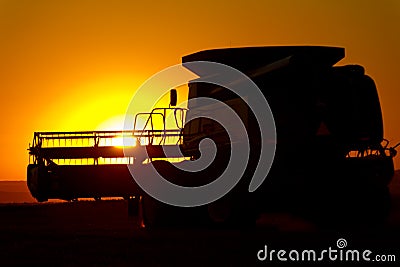 Wheat Harvester Stock Photo