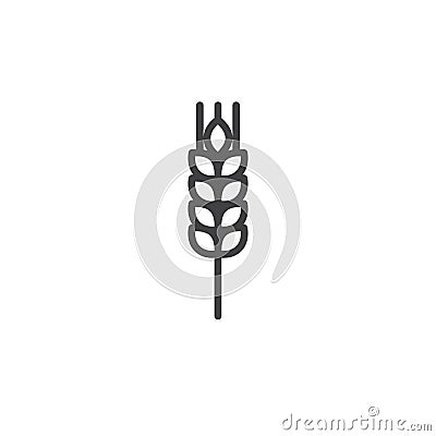 Wheat line icon Vector Illustration