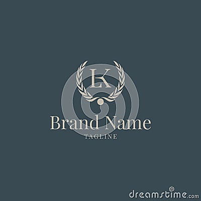 Wheat LK logo elegance Stock Photo