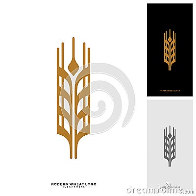 Wheat Luxury Grain and bread labels. Nature wheat. Agriculture wheat Logo Template Vector Vector Illustration
