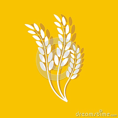 Wheat oats logo design Stock Photo
