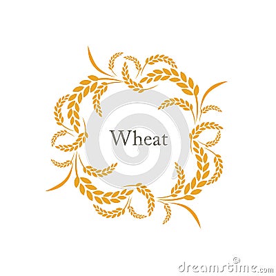 Wheat rice spike Vector Illustration