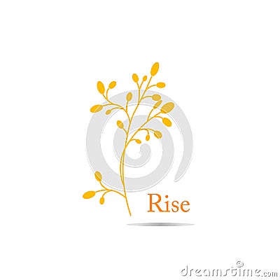 Wheat rice spike Vector Illustration