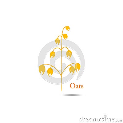 Wheat rice spike Vector Illustration