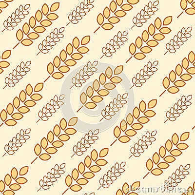 Wheat seamless Vector Illustration