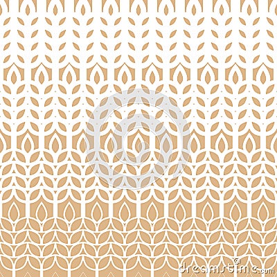 Wheat seamless pattern. Design wheat bread for prints. Repeated ear background. Repeating oat field. Texture malt. Beer grain Vector Illustration