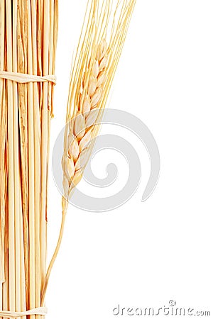 Wheat stack Stock Photo