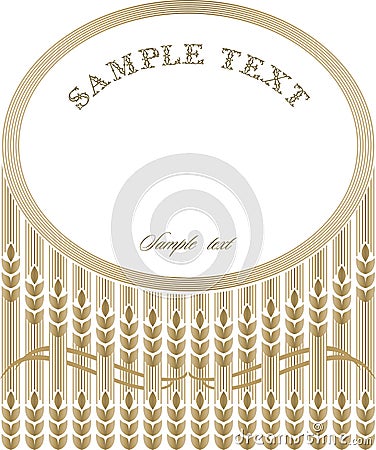 Wheat vignette Vector Illustration