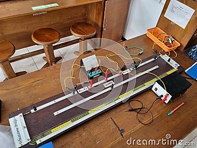 Wheatstone Bridge used to Science Practice Stock Photo