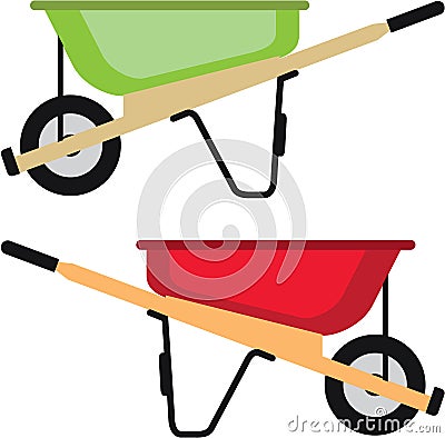 Wheel barrow Vector Vector Illustration