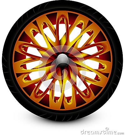 Wheel car Vector Illustration