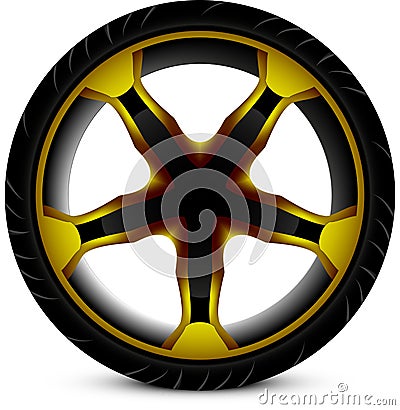 Wheel car Vector Illustration