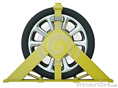 Wheel clamp Stock Photo