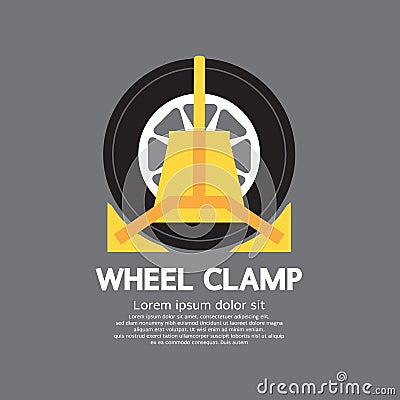Wheel Clamp Side View Vector Illustration