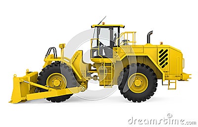 Wheel Dozer Isolated Stock Photo