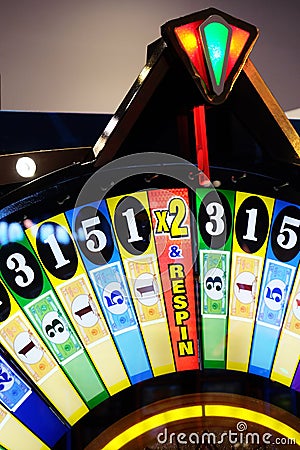 Wheel of fortune casino game Stock Photo