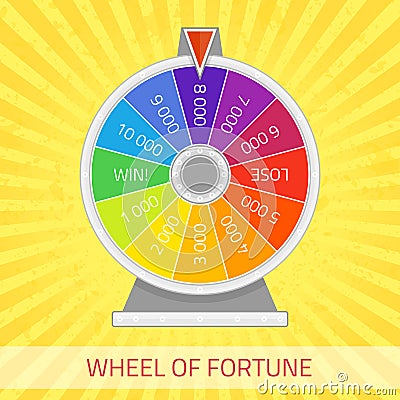 Wheel of fortune illustration. Vector Illustration