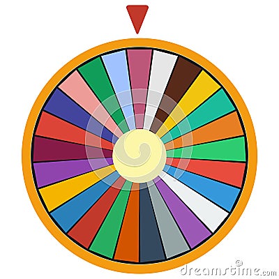 Wheel of Fortune luck flat icon Vector Illustration