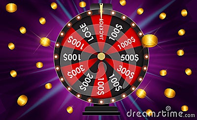 Wheel of Fortune, Lucky Icon with Place for Text. Vector Illustration Vector Illustration