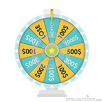 Wheel of Fortune, Lucky Icon. Vector Illustration Stock Photo