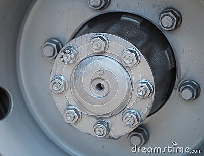 Wheel hub Stock Photo