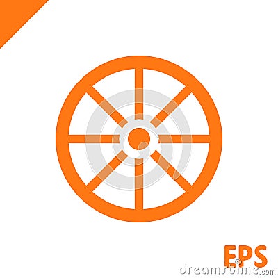 Wheel icon stock vector illustration flat design Vector Illustration