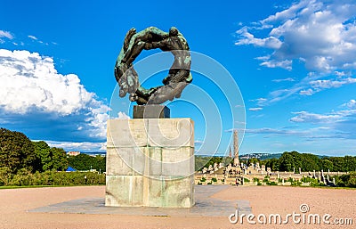 Wheel of Life sculpture in Frogner Park - Oslo Editorial Stock Photo