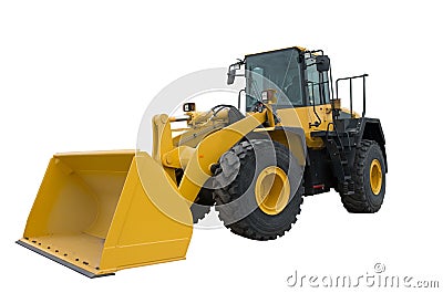 Wheel loader. Loading machine aggregates. Vertical-Lift Loader Stock Photo