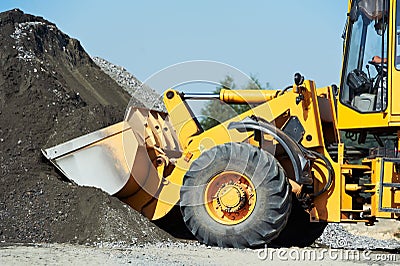 Wheel loader machine Stock Photo