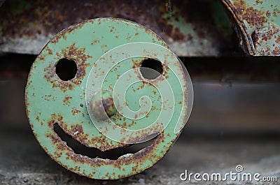 Wheel of steel green car Stock Photo