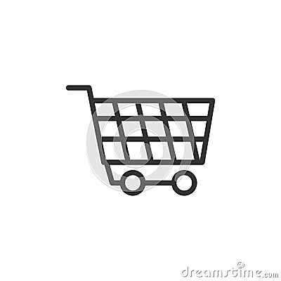 wheel trolly icon with line style vector illustration Vector Illustration
