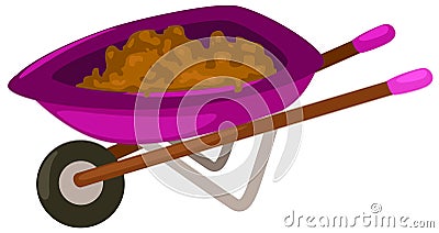 Wheelbarrow Vector Illustration