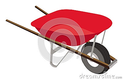 Wheelbarrow Vector Illustration