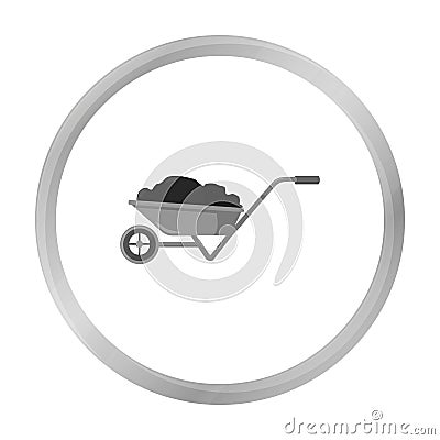 Wheelbarrow icon of vector illustration for web and mobile Vector Illustration