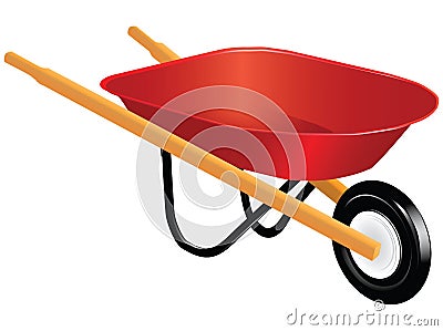 Wheelbarrow Vector Illustration