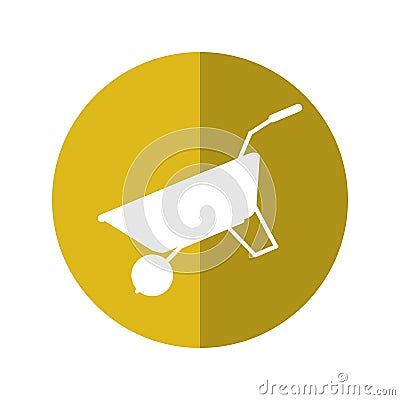 Wheelbarrow tool of farm design Vector Illustration