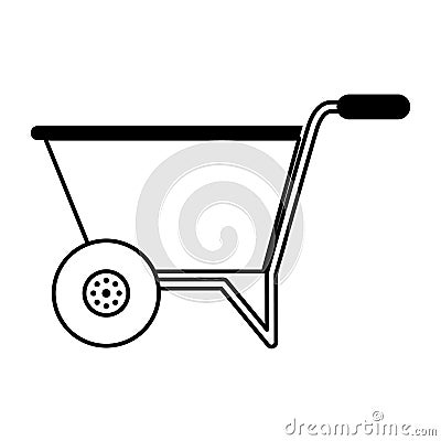 wheelbarrow tool gardening tool Cartoon Illustration